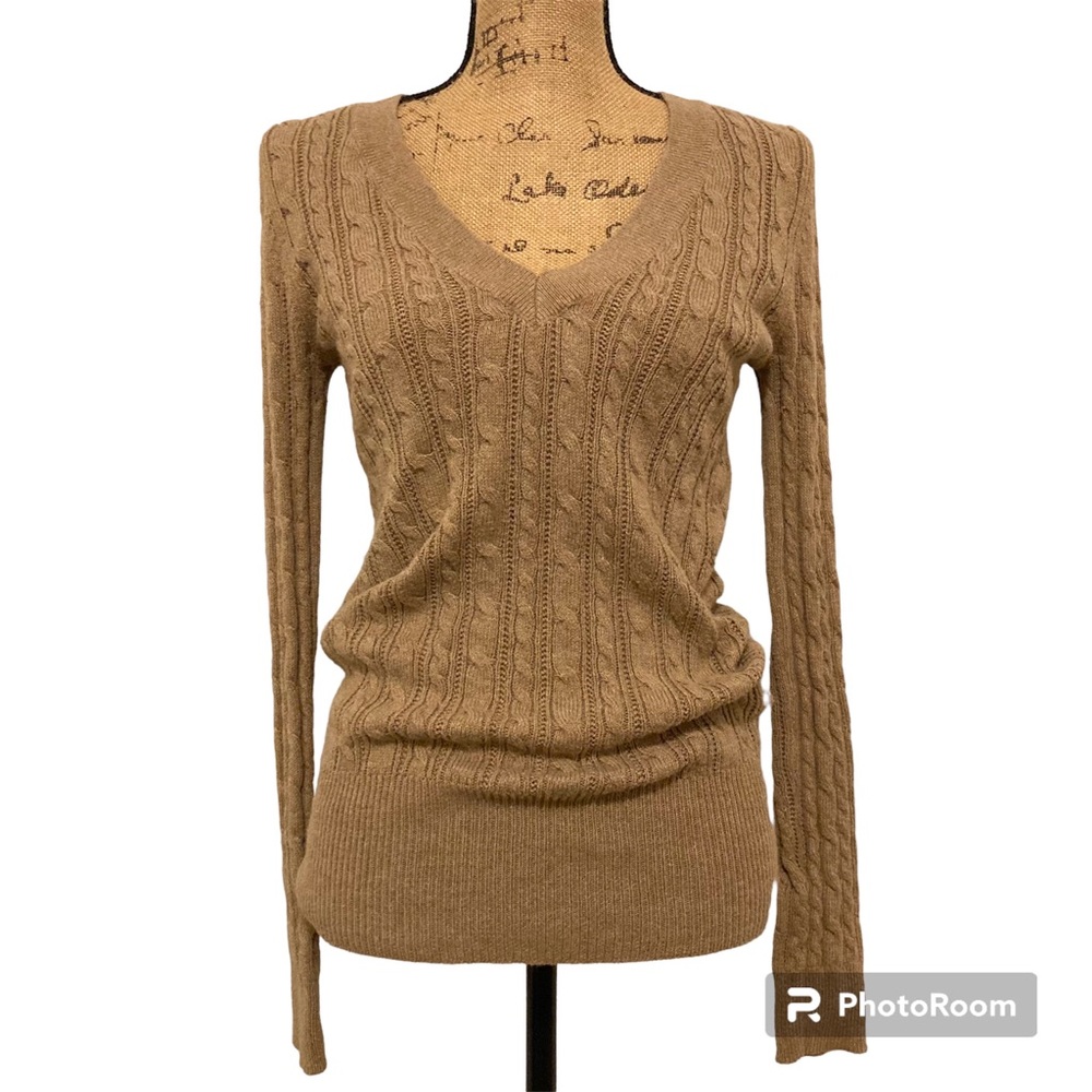 American Eagle Outfitters knitted tan Sweater Large
